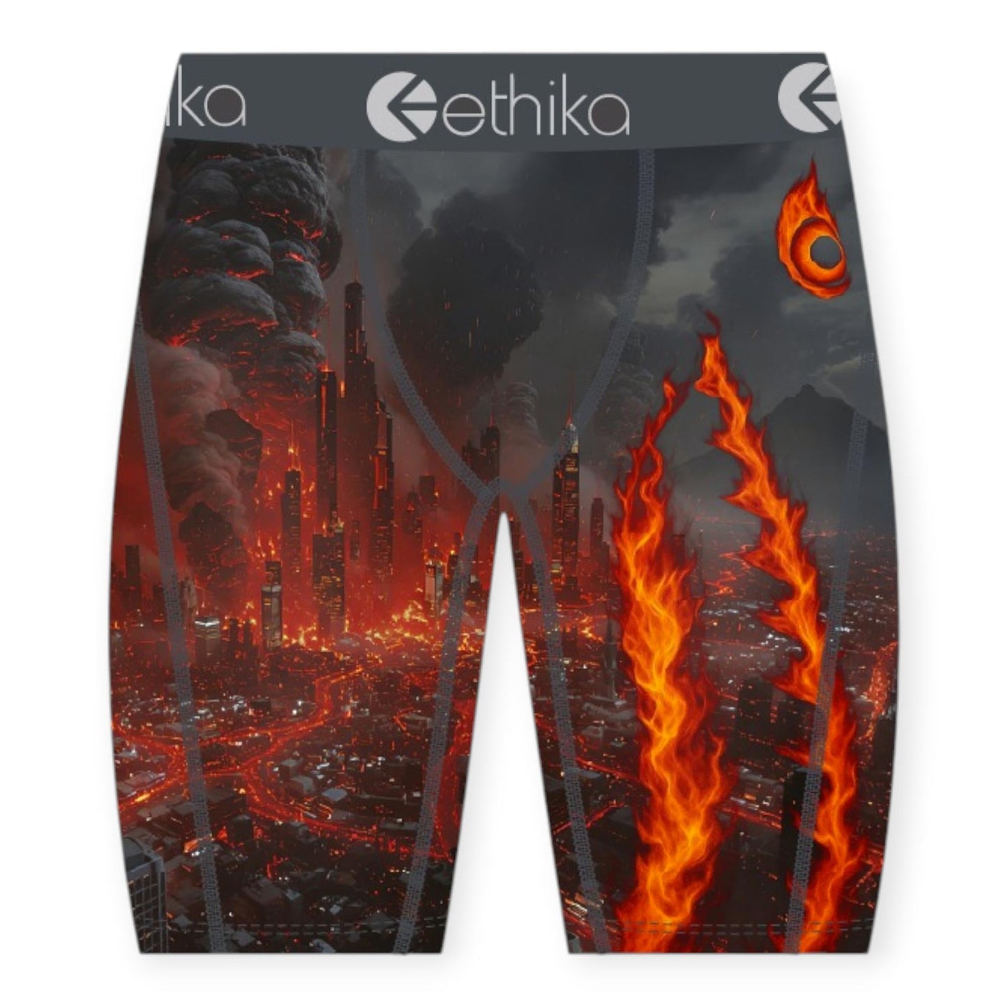 Men BMR Molten Metropolis Boxer Briefs Black Red