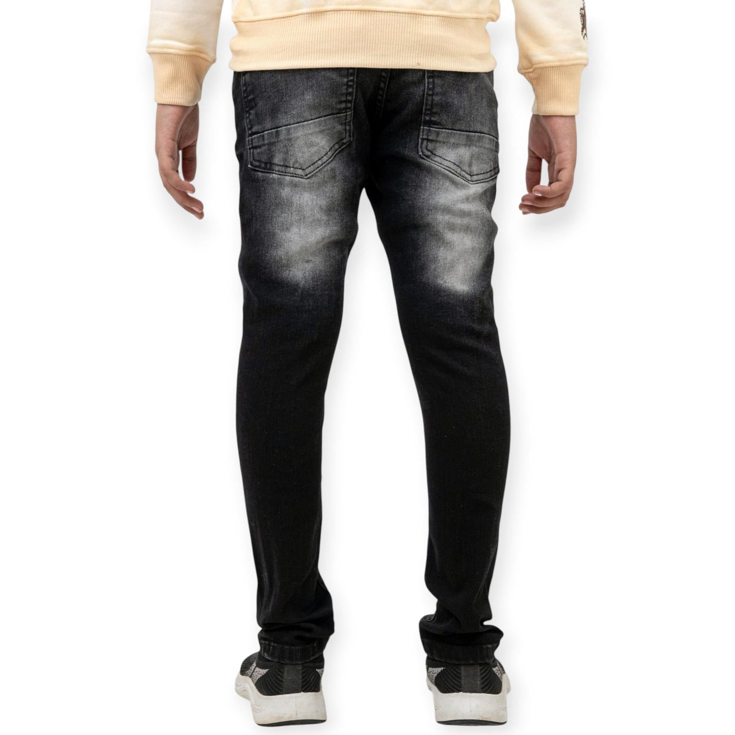 Disaster Premium Boys Kids Skinny Jeans BLACK GRATE