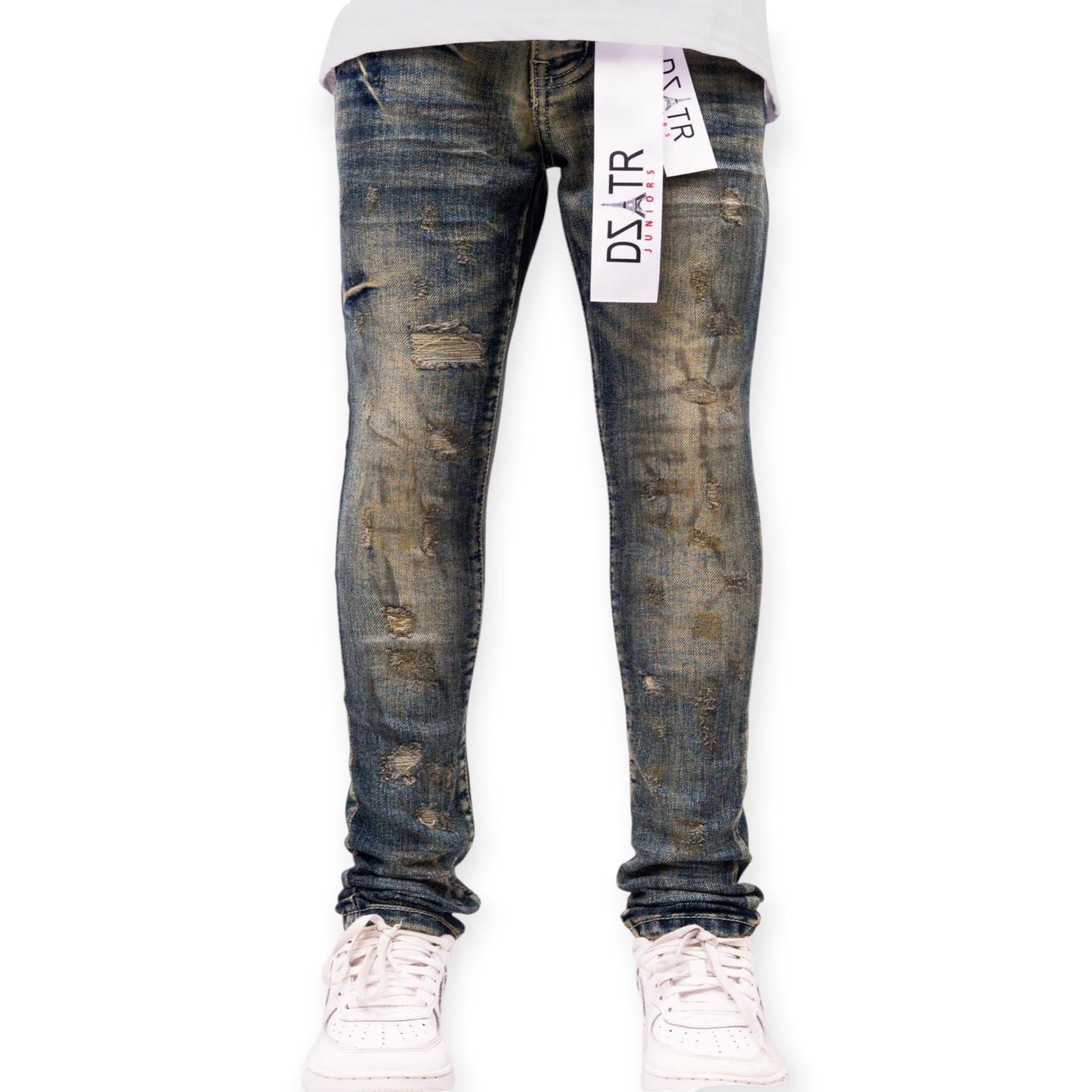 Disaster Premium Boys Kids Skinny Jeans PURPOSE BLUE