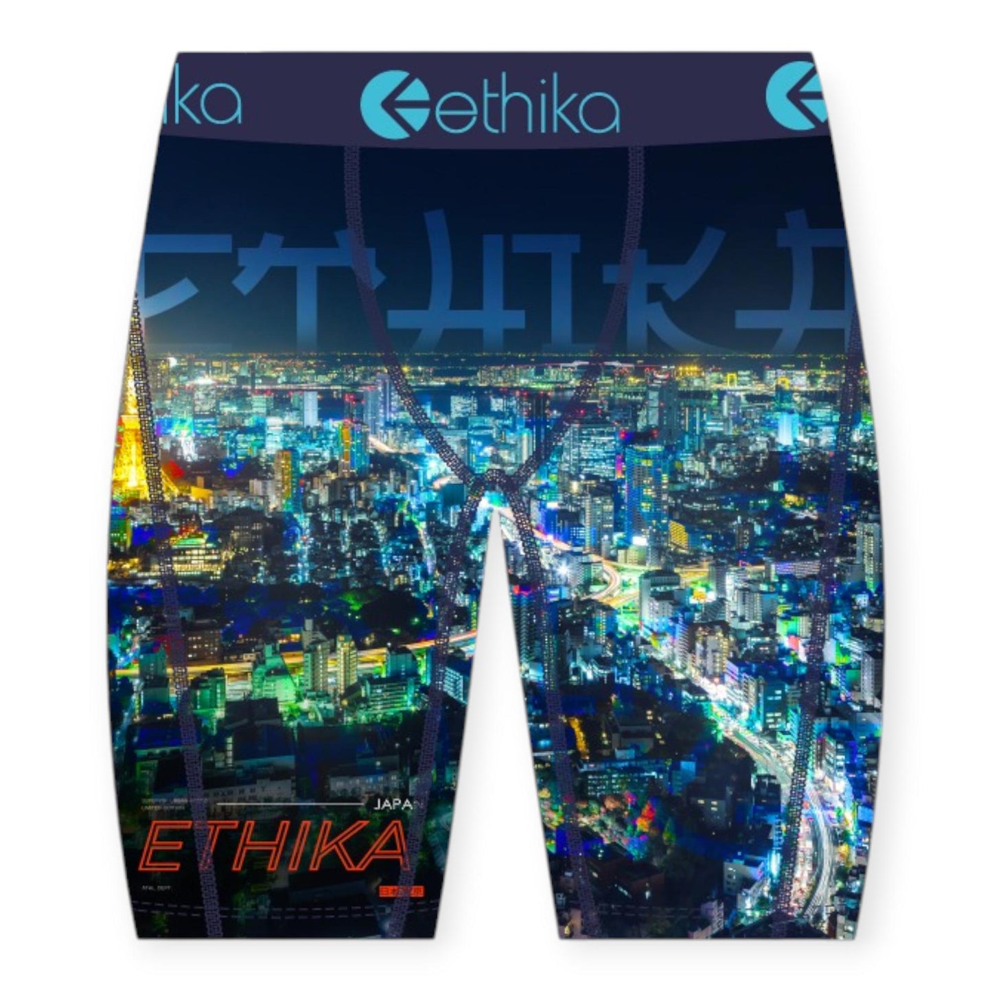 Ethika Men Tokyo Pulse Boxer - Comfortable Fit - Black Blue