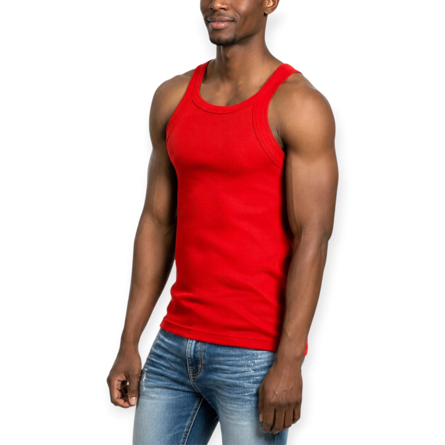 Galaxy By Harvic Men Tank Top - Classic Fit - Basic - Red