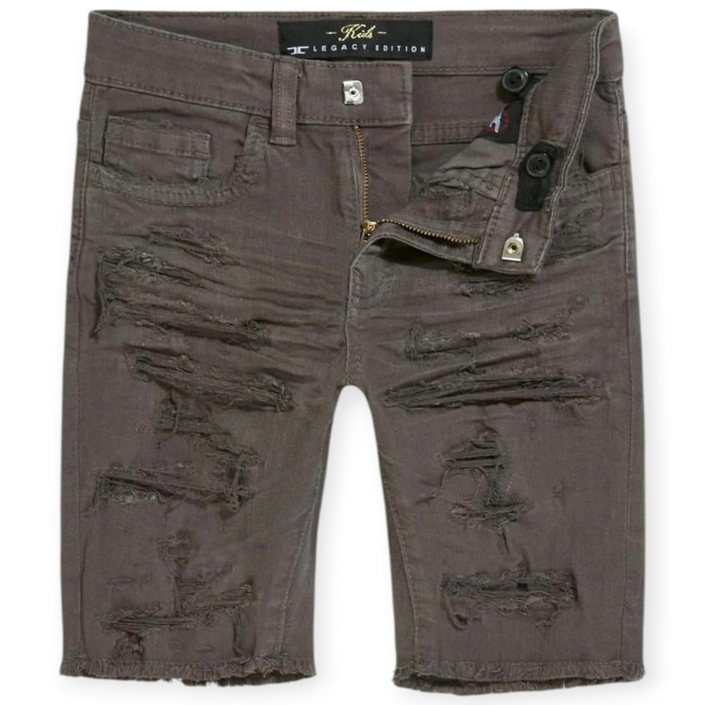 Jordan Craig KIDS  Boys Tulsa Shorts with Shreds Charcoal