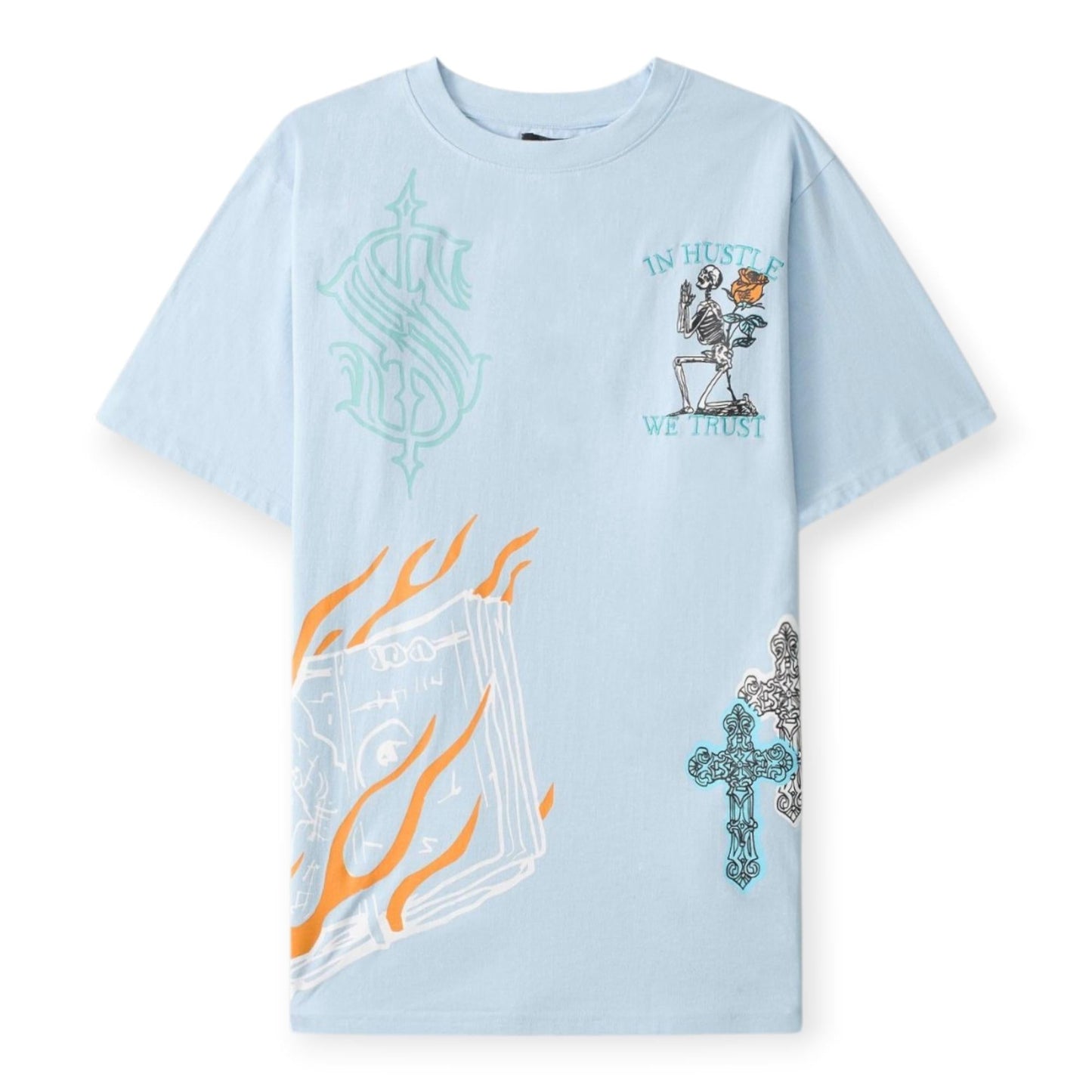 REASON Men Self Made Tee Light Blue
