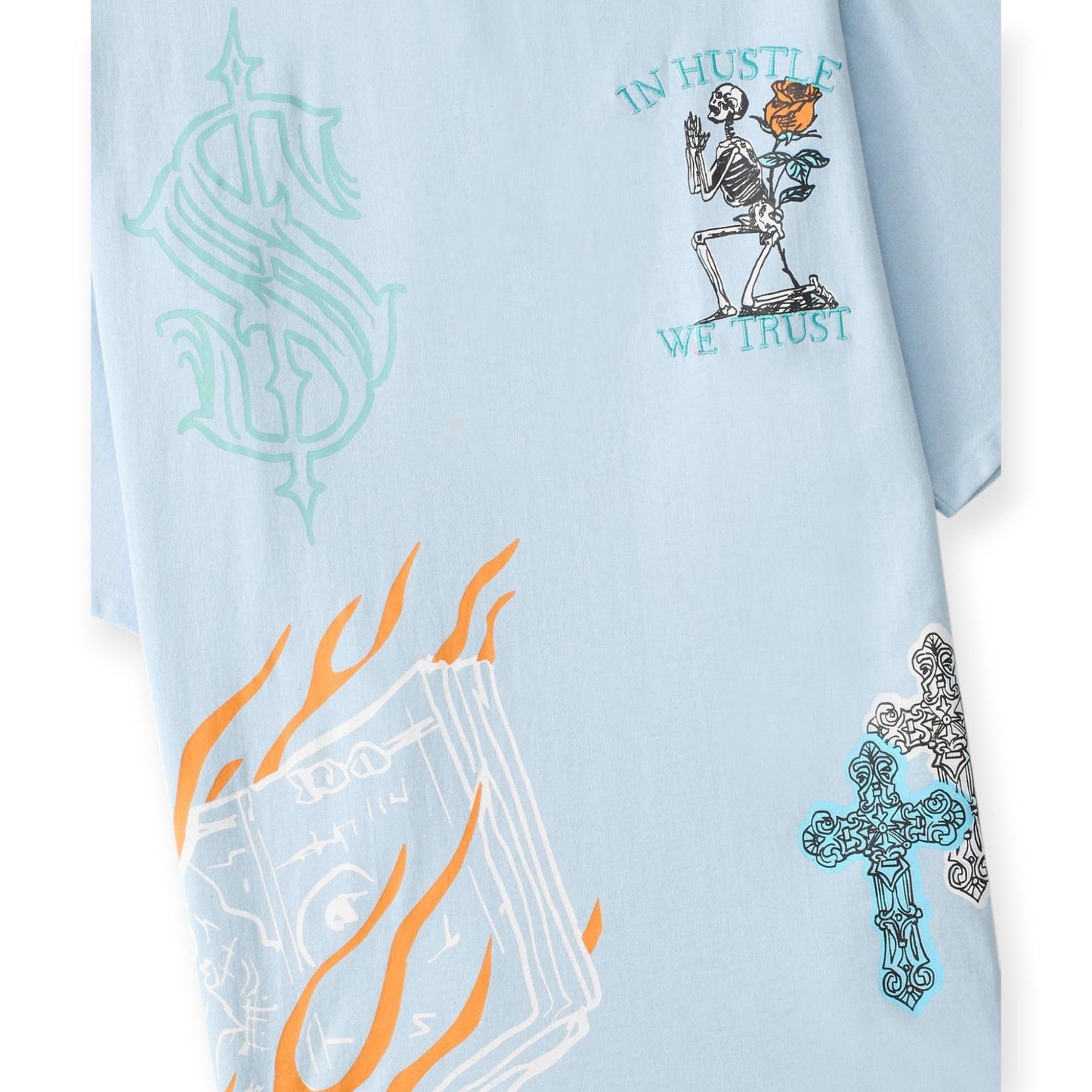 REASON Men Self Made Tee Light Blue