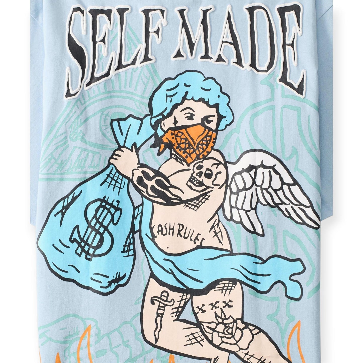 REASON Men Self Made Tee Light Blue