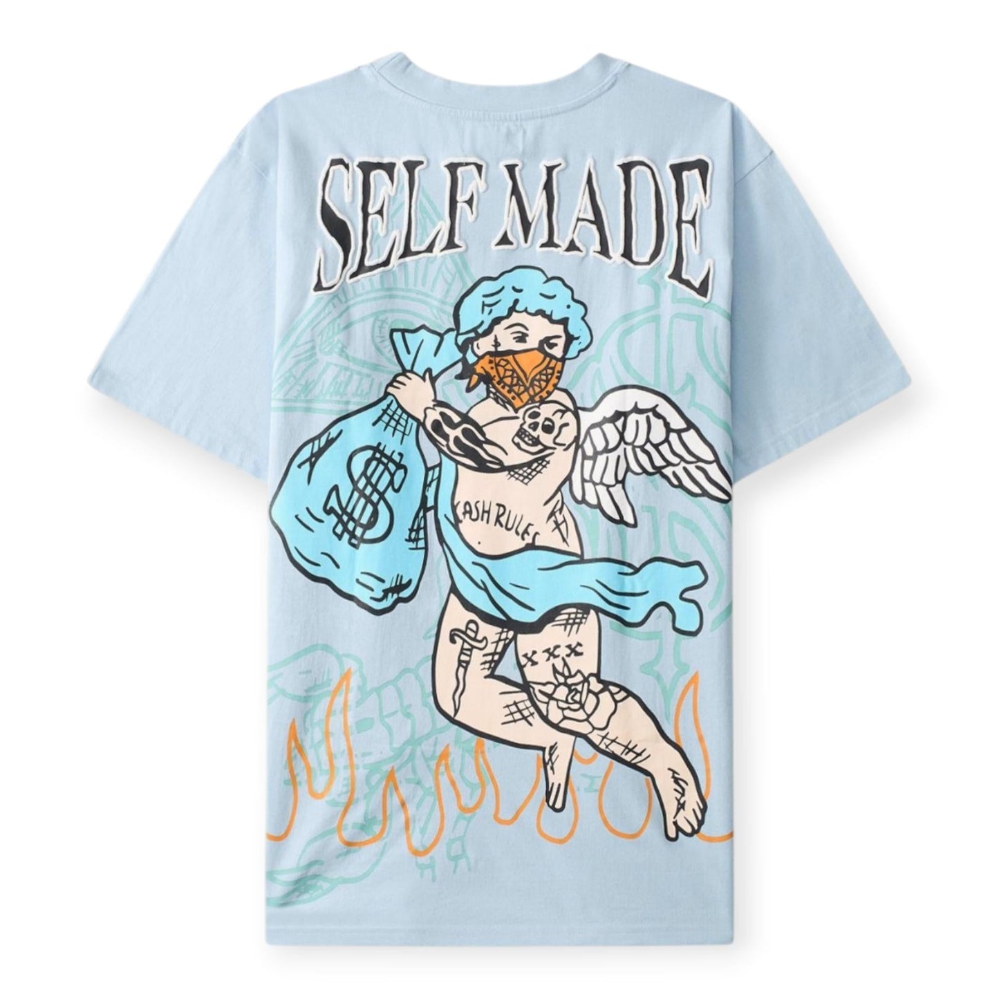 REASON Men Self Made Tee Light Blue