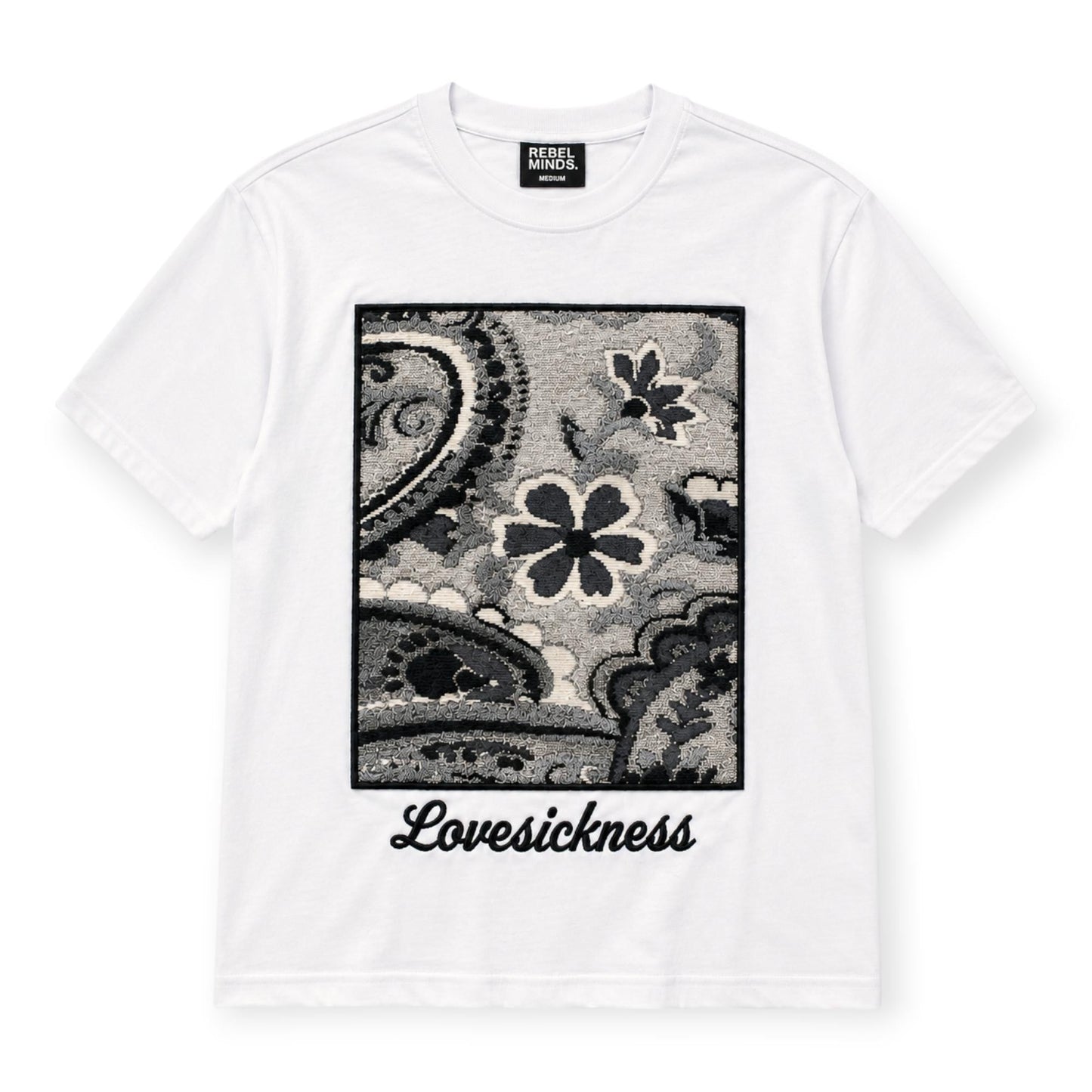 Rebel Minds Boys Love Sickness Tapestry Tee White