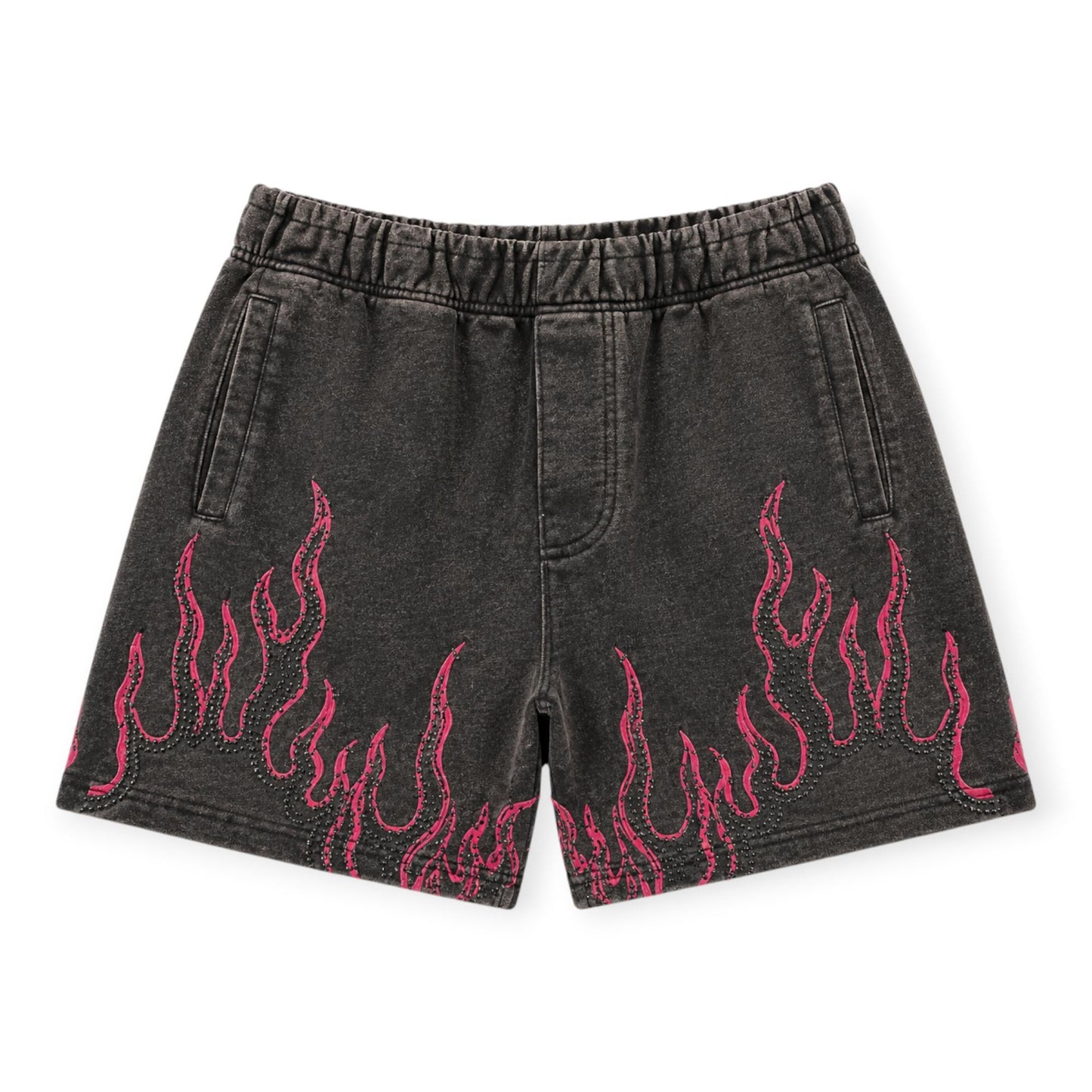 Rebel Minds Boys Saint Rhinestone Shorts - Black