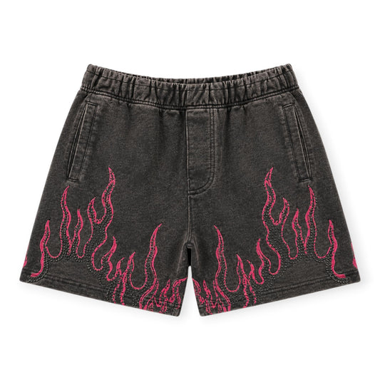 Rebel Minds Boys Saint Rhinestone Shorts - Black