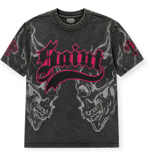 Rebel Minds Boys Saint Rhinestone Tee - Style - Black